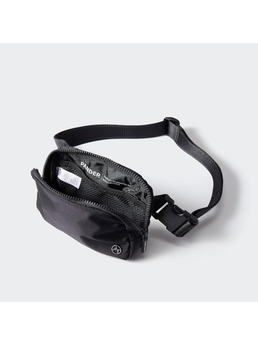Women's Black Water Repellent Waist Packs Crossbody Bags with Adjustable Strap - Picture 4 of 6